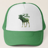 I'm Not Amoosed Fun Quote Camo Moose Animal キャップ (正面)