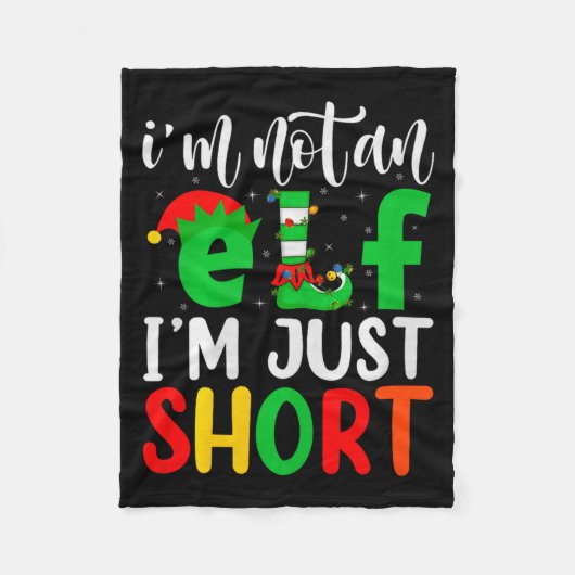 I'm Not An Elf I'm Just Short Family Elf Squad Chr フリースブランケット (正面)