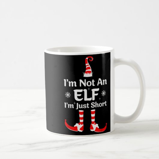 Im Not An Elf I'm Just Short Funny Christmas Famil コーヒーマグカップ (右)