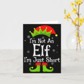 I'm Not An Elf Im Just Short Funny Christmas Match カード (黄色い花)