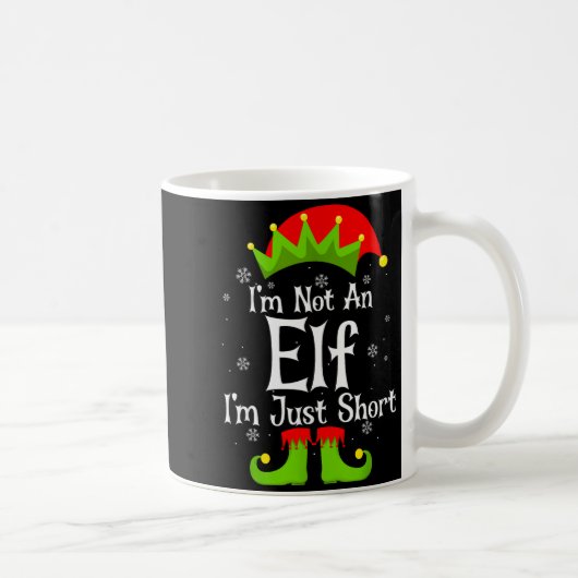 I'm Not An Elf Im Just Short Funny Christmas Match コーヒーマグカップ (右)