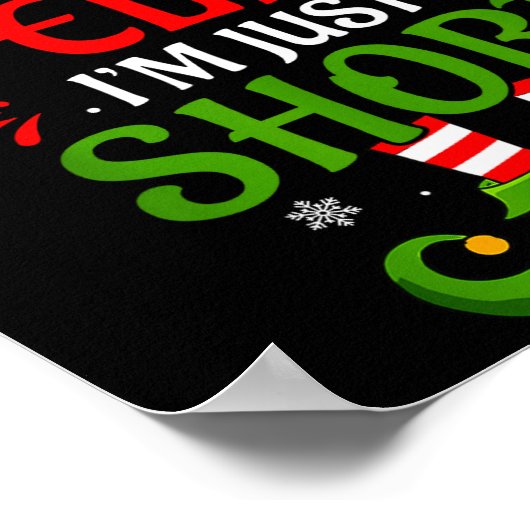 I'm Not An Elf I'm Just Short Merry Christmas Elf  ポスター (角)