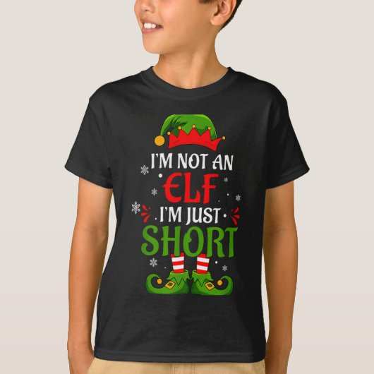 I'm Not An Elf I'm Just Short Merry Christmas Elf  Tシャツ (正面)