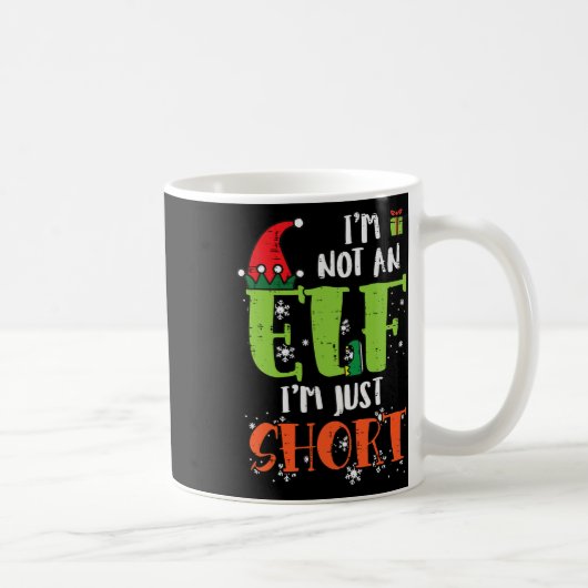 Im Not An Elf Just Short Fun Christmas Xmas Men Wo コーヒーマグカップ (右)
