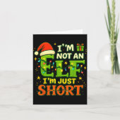 Im Not An Elf Just Short Funny Christmas Xmas Men  カード (正面)