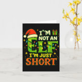 Im Not An Elf Just Short Funny Christmas Xmas Men  カード (黄色い花)