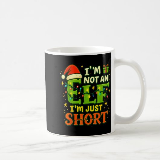 Im Not An Elf Just Short Funny Christmas Xmas Men コーヒーマグカップ (右)