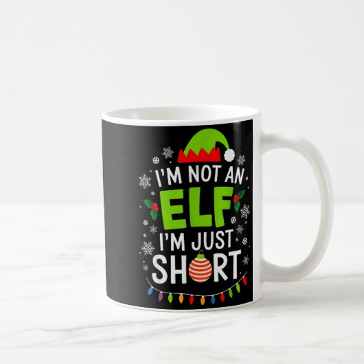 Im Not An Elf Just Short Funny Christmas Xmas Men コーヒーマグカップ (右)