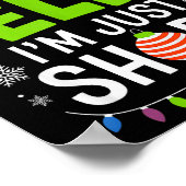 Im Not An Elf Just Short Funny Christmas Xmas Men  ポスター (角)