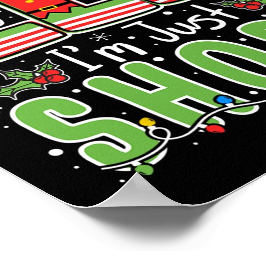 Im Not An Elf Just Short Funny Christmas Xmas Men ポスター (角)