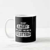I'm Not Angry I'm Just Smiling In Scottish Dad Fun コーヒーマグカップ (左)