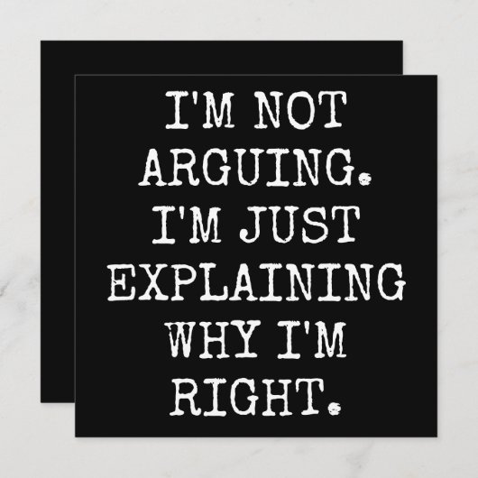 I'm Not Arguing I'm Just Explaining Why I'm Right. セーブザデート (正面/裏面)