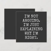 I'm Not Arguing I'm Just Explaining Why I'm Right. 招待状 (正面/裏面)