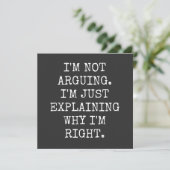 I'm Not Arguing I'm Just Explaining Why I'm Right. 招待状 (スタンド正面)