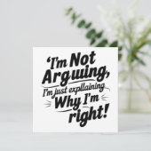 I'm Not Arguing, I'm Just Explaining Why I'm Right 招待状 (スタンド正面)