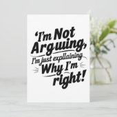 I'm Not Arguing, I'm Just Explaining Why I'm Right 招待状 (スタンド正面)