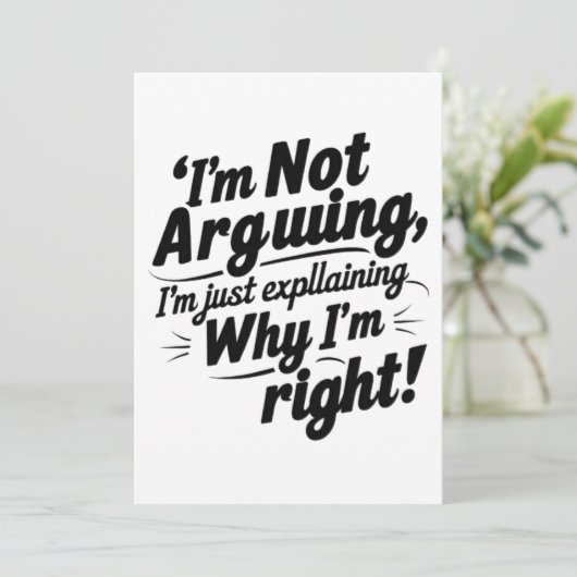 I'm Not Arguing, I'm Just Explaining Why I'm Right 招待状 (スタンド正面)