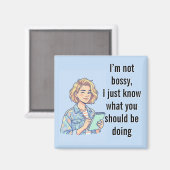 I'm Not Bossy Funny Sassy Quote Cartoon マグネット (正面/裏面)