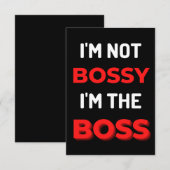 I'm Not Bossy I'm The Boss サンキューカード (正面/裏面)