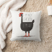 I'm Not Chicken, I'm Art - Quirky Retro T Shirt クッション (ブランケット)
