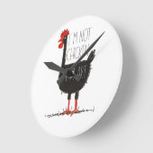 I'm Not Chicken, I'm Art - Quirky Retro T Shirt ラウンド壁時計 (傾斜)