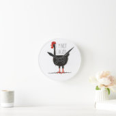 I'm Not Chicken, I'm Art - Quirky Retro T Shirt ラウンド壁時計 (ホーム)