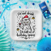 I'm Not Drunk I'm Full of Holiday Spirit ペーパープレート (パーティー)