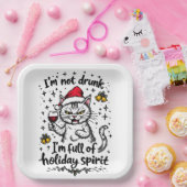 I'm Not Drunk I'm Full of Holiday Spirit ペーパープレート (パーティー)