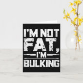 I'm Not Fat I'm Bulking Funny Gym Weightlifting Bo カード (黄色い花)