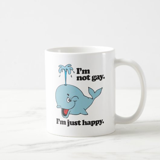 I'M NOT GAY. I'M JUST HAPPY.png コーヒーマグカップ (右)