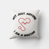 I'm Not Just Anyone – Doctor Throw Pillow クッション (裏面)