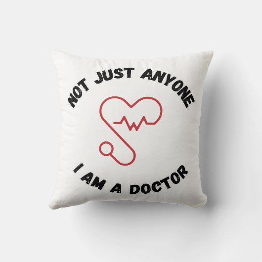 I'm Not Just Anyone – Doctor Throw Pillow クッション (裏面)