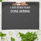 I'm Not Lazy I Just Really Enjoy Doing Nothing Cof キッチンタオル (折り畳み)