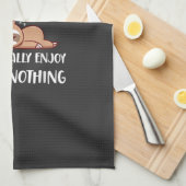 I'm Not Lazy I Just Really Enjoy Doing Nothing Cof キッチンタオル (四つ折り)