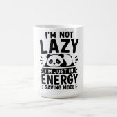 I'm Not Lazy Mug | 面白い怠け者パンダの省エネマグ コーヒーマグカップ (中央)
