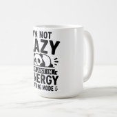 I'm Not Lazy Mug | 面白い怠け者パンダの省エネマグ コーヒーマグカップ (正面右)