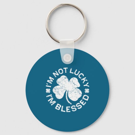 I'm Not Lucky I'm Blessed Shirt Men Women St Patri キーホルダー (正面)