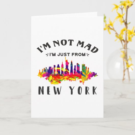 I'm not mad I'm just from New York カード (黄色い花)