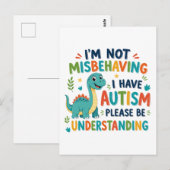 I'm not misbehaving I have autism ポストカード (正面/裏面)