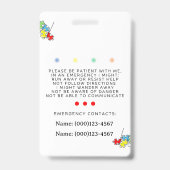 Im Not Misbehaving I have Autism ID Badge  バッジ (裏面)