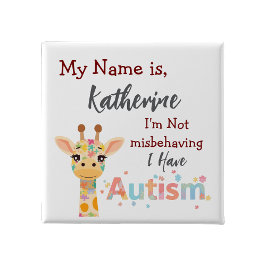 I'm not misbehaving I have Autism pin badge 缶バッジ
