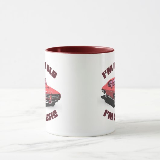 IM NOT OLD IMクラシック車おもしろいのスローガン マグカップ (中央)