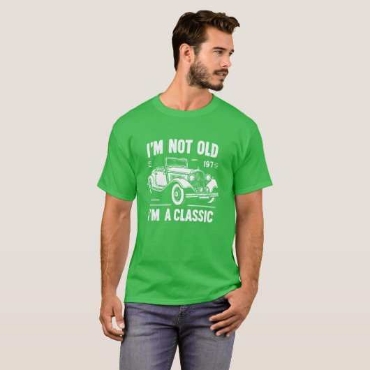 im not old Im a classic funny 70s car boy Tシャツ (正面フル)
