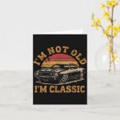 I'm Not Old I'm Clic Funny Car Graphic Men Dad Pap カード (黄色い花)