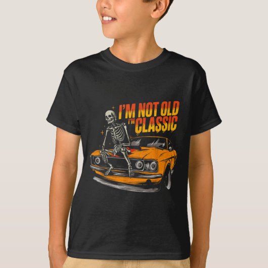 I'm Not Old I'm Clic Funny Car Graphic Old Man Fat Tシャツ (正面)