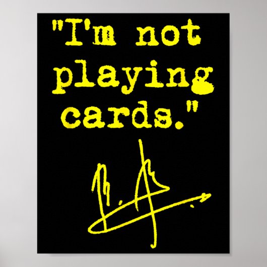 I'm Not Playing Cards - Zelenskyy  ポスター (正面)