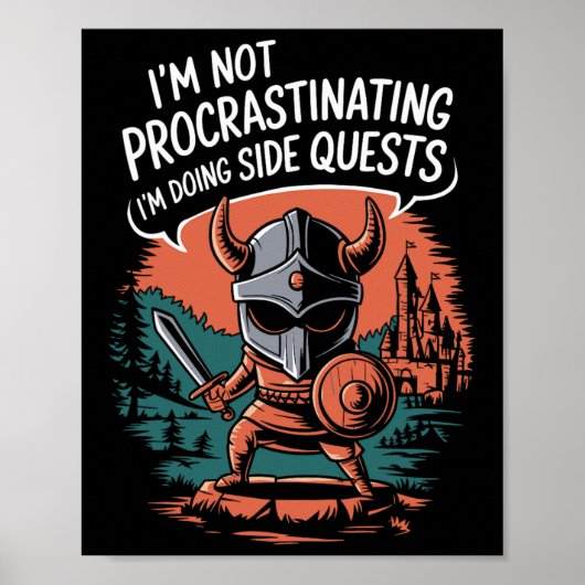 I'm Not Procrastinating Funny Side Quests Gamer 1  ポスター (正面)