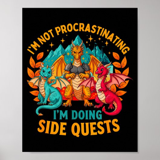 I'm Not Procrastinating I'm Doing Side Quests Game ポスター (正面)