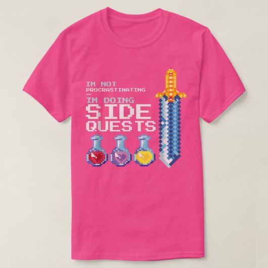 I'm not procrastinating i'm doing Side Quests MMOG Tシャツ (デザイン正面)