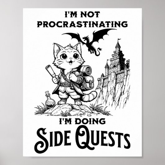 I'm Not Procrastinating I'm Doing Side Quests Rpg  ポスター (正面)